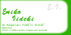 eniko videki business card